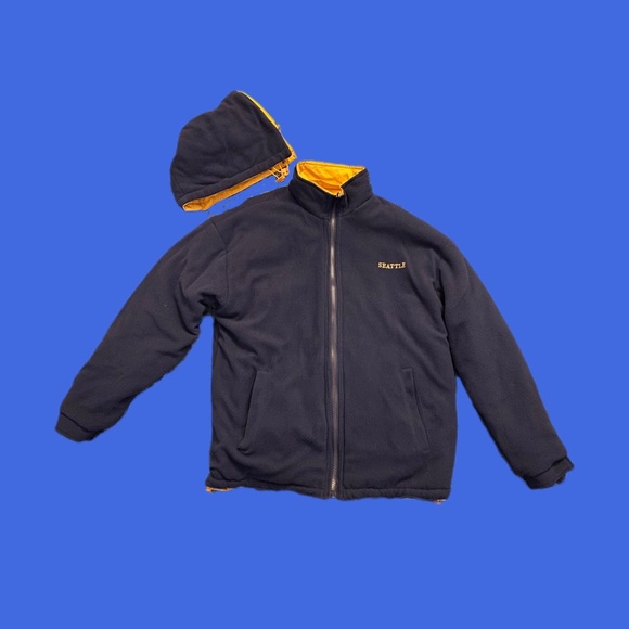 Vintage Reversible Seattle Fleece Winter Jacket - Picture 3 of 4